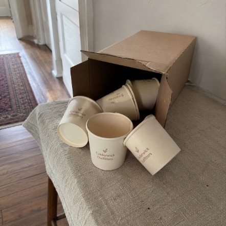 Branded ice cream cups with logo
