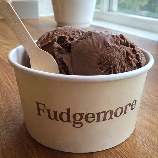 Custom ice cream cups — customer photo