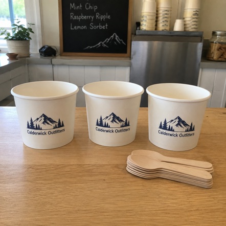 Ice cream cups with logo printing